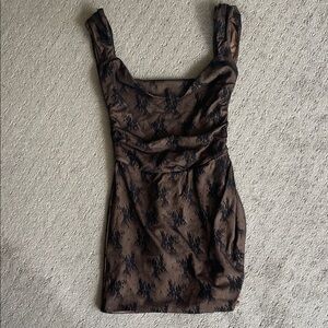 Tiger Mist Brown and Black Dress